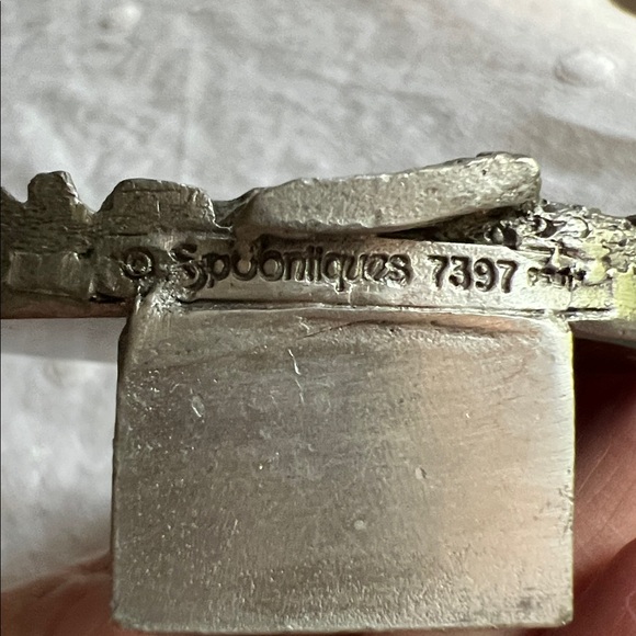 Vintage Pewter Spoontiques 7397 Wizard and Dragon Mirror Decor. - Picture 4 of 6